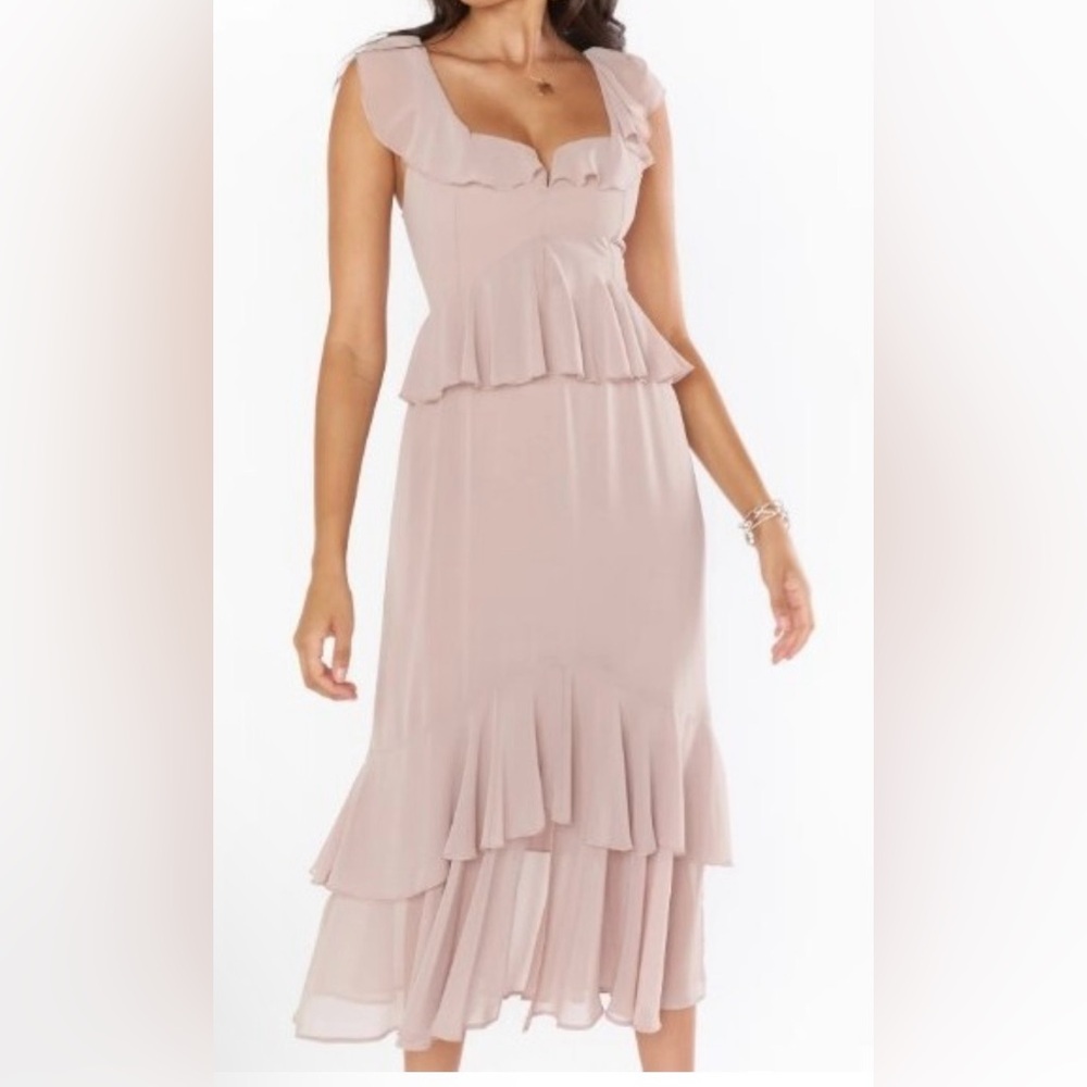 NWT Show me your mumu Elegant Ruffle Dress Sz XS Reese